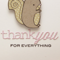Supplies

Stamps: Nuts For You, Wonderful Words: Thank You
Ink: Dark Chocolate
Cardstock: Vintage Cream, Kraft
Patterned Paper: Fine Linen, Sweet Blush
Dies: Nuts For You, Wonderful Words:...