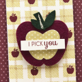 Supplies

Stamps: Apple Prints, Autumn Pattern Pieces
Ink: Simply Chartreuse, Scarlet Jewel
Cardstock: Vintage Cream, Kraft
Patterned Paper: Spring Moss
Dies: Apple Prints