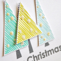 Merry Christmas Tree Trio Card Detail