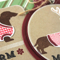 Warm Friends Cold Snow Card & Merry Dog Tag - detail