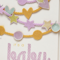 Supplies

Stamps: Confetti Garland Borders, Wonderful Words: Baby
Ink: Lavender Moon, Harvest Gold, Limeade Ice, Aqua Mist
Cardstock: Vintage Cream
Felt: Summer Sunrise, Lavender Moon
Dies:...