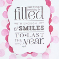 Supplies
All supplies Papertrey Ink unless otherwise noted.
Stamps: Stylish Sentiments: Birthday, Dot Spot;
Ink/Card Stock: White; Early Espresso, Rose Red, Pink Pirouette (SU);
Other: Mat...