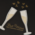 Supplies

Stamps: Propose a Toast
Ink: Versarmark, True Black, Fine Linen
Cardstock: Rustic White, True Black
Dies: Propose a Toast
Other: gold embossing powder