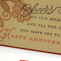 Anniversary Cheers Card - detail