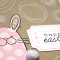 Happy Easter Bunny Journal Card - detail