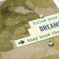 Follow Your Dreams Leaves Card - detail