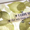 I Love You Leaves Card - detail