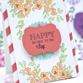 Supplies

Stamps: Garden Grace
Ink: True Black, Summer Sunrise, Berry Sorbet, Pure Poppy, Hibiscus Burst, Aqua Mist, New Leaf, Ripe Avocado, Pinefeather, Spring Moss
Dies: Happy Day, Cover...
