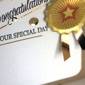Congratulations Luxe Letterpress Card - detail