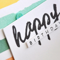 Striped Happy Birthday Card Detail