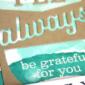 Grateful Thanks Card - detail