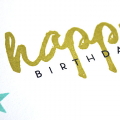 Happy Birthday Star Card - detail