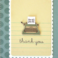 Typed Thank You Note Card