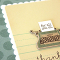 Typed Thank You Note Card - detail