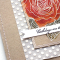 Birthday Rose Card - detail