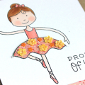 Proud of You Ballerina Card - detail