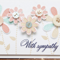 Supplies

Stamps: Keept It Simple: Sympathy, Oopsie Daisy
Ink: Fine Linen, Melon Berry, Aqua Mist, True Black
Cardstock: Rustic White
Dies: Oopsie Daisy
Other: Fine Linen buttons, Melon...