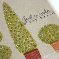 Topiary Note Card - detail