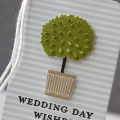 wedding day tag close up
