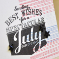 July Birthday Card Detail
