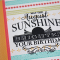 Birthday Stripes Card - detail