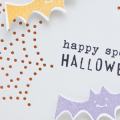 Supplies

Stamps: Happy Spooky Halloween
Ink: Limeade Ice, Winter Wisteria, Summer Sunrise, True Black
Cardstock: Orange Zest, Soft Stone, White
Dies: Happy Spooky Halloween, Along Came a Spider