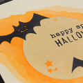 Batty Spooky Halloween Card - detail