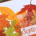 Leaf Pile Birthday Card - detail