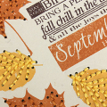 September Leaves Card - detail