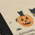 Strange Halloween Cats Card - detail