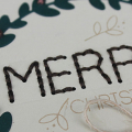 Rustic Merry Card - detail