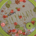 Happy Autumn Shaker Card - detail