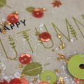 Happy Autumn Shaker Card - detail