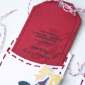 Supplies

Stamps: Merry kiss-mas

Ink: pure poppy, pinefeather, gold (by delicata)

Cardstock: white, pure poppy

Dies: Merry kiss-mass, Stitched Tag, Tag Sale #3

Other: red embroidery...