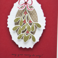 Supplies

Stamps: Merry kiss-mas

Ink: ripe avocado, pure poppy, true black

Cardstock: pure poppy, white

Dies: Merry kiss-mas, Simply Jane, Herringbone impression plate

Patterned...