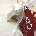 Monogrammed Pillow Box and Ornament Tag Ensemble
