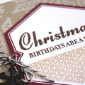 Christmas Birthday Card - detail