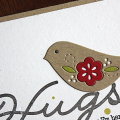 Bird on a Hug Card - detail