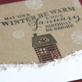 Winter House Card - detail