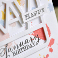 Happy January Birthday Card Detail