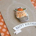 October Cupcake Card - detail