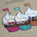Cupcakes to Celebrate Card - detail