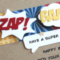 Wow! Zap! Bam! Birthday Card - detail