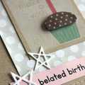 Belated Birthday Wish Card - detail