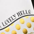 A Lovely Hello Simple Card Detail