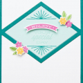 Supplies

Stamps:You've Been Framed: Diamond, Polka Dot Parade #6
Ink: Raspberry Fizz, Summer Sunrise, Aqua Mist, Tropical Teal, New Leaf
Cardstock: White, Tropical Teal, Aqua Mist
Dies:...