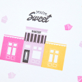 Stamps: Petite Places: Sweet Shoppe, Sweet Shoppe Sentiments

Ink: Raspberry Fizz, Summer Sunrise, Lavender Moon, Smokey Shadow

Cardstock: White

Card Size: A2
