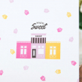 Stamps: Petite Places: Sweet Shoppe, Sweet Shoppe Sentiments

Ink: Raspberry Fizz, Summer Sunrise, Lavender Moon, Smokey Shadow

Cardstock: White

Card Size: A2