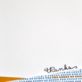 Indigo Striped Thanks Card Detail