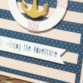 Supplies

Stamps: Ahoy

Ink: Enchanted Evening

Cardstock: Luxe Gold, Sweet Blush, White

Patterned Paper: Enchanted Evening bitty dot

Dies: Ahoy, Cover Plate: Horizontal Stripes,...